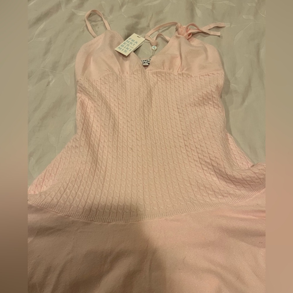 NWT Frankie’s Bikini Houston Cloud Knit Dress in Pink